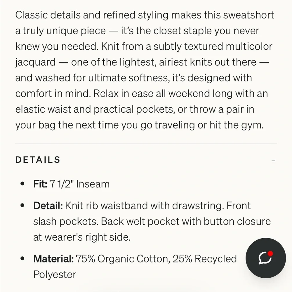 Faherty Whitewater Sweatshort